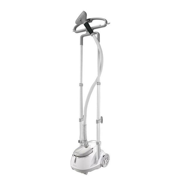 SALAV GS45-DJ Professional Full-Size Garment Steamer with Foot Pedal Power Control and Retractable Cord, 1500 watts, Silver