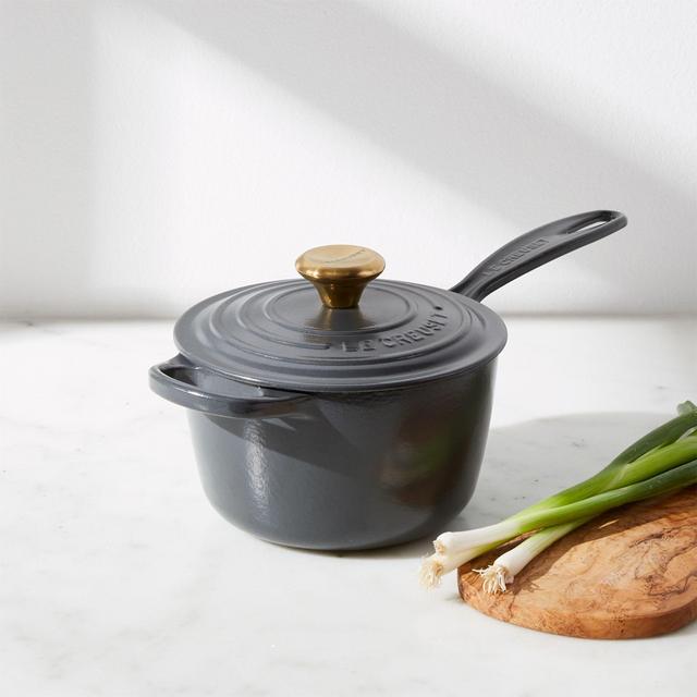 Le Creuset ® Signature 1.75-Qt. Graphite Grey Saucepan with Lid