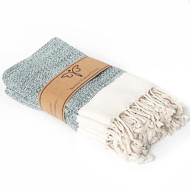 Smyrna Original Turkish Cloth Napkins Set of 6 | 100% Cotton, 18 x 18 Inches | Decorative Boho Table Napkins for Dining Table | Versatile Farmhouse Cloth Napkin for Dinner, Wedding and Parties (Mint)