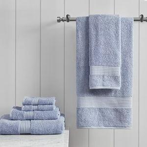 6-pc. Solid Bath Towel Set in Blue