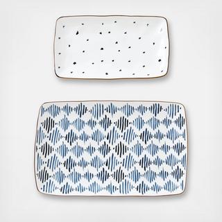 Blue Bay Nesting 2-Piece Serving Platter Set