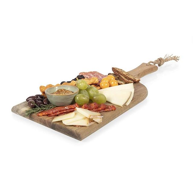 TOSCANA - a Picnic Time brand Artisan acacia wood serving plank Charcuterie Boards, 18-inch
