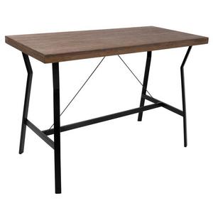 Wishbone Black and Walnut Counter Height Dining Table