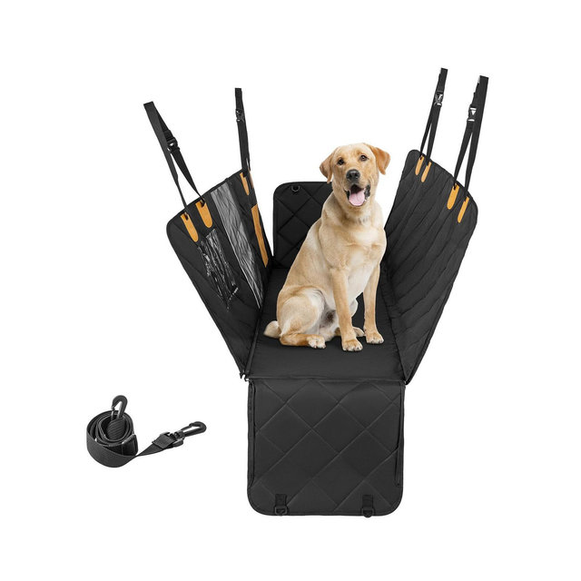 SUGIFT Dog Car Seat Cover Protector for Back Seat with Mesh Windows