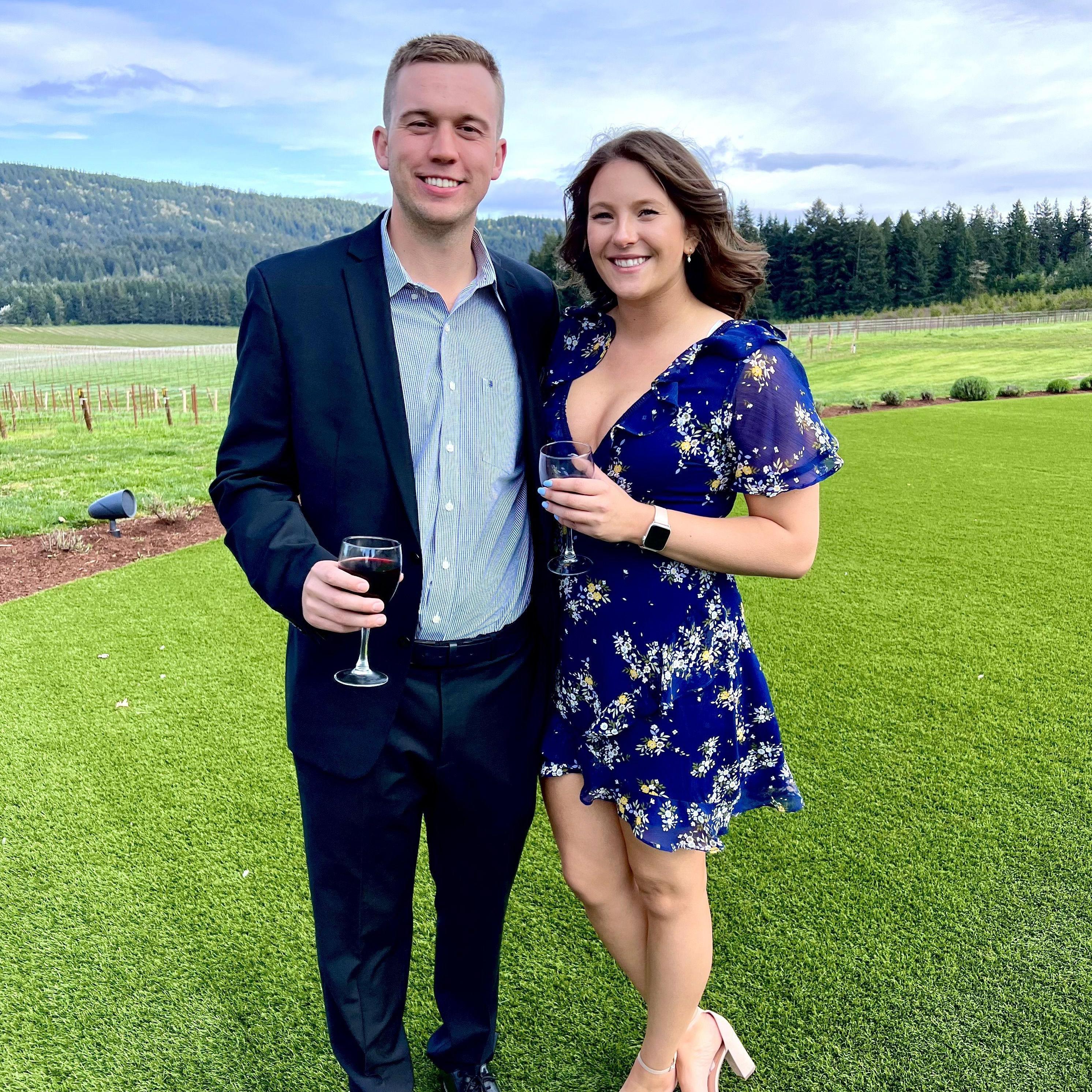 Our first wedding together