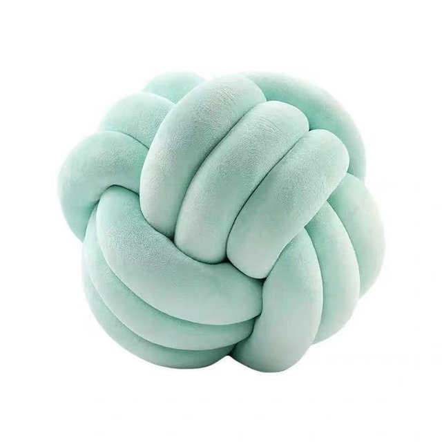 Petrella Knot Pillow Ball Round Throw Pillows Home Decor Cushion Decorative Aesthetic Throw Pillows，Light Green 8inch