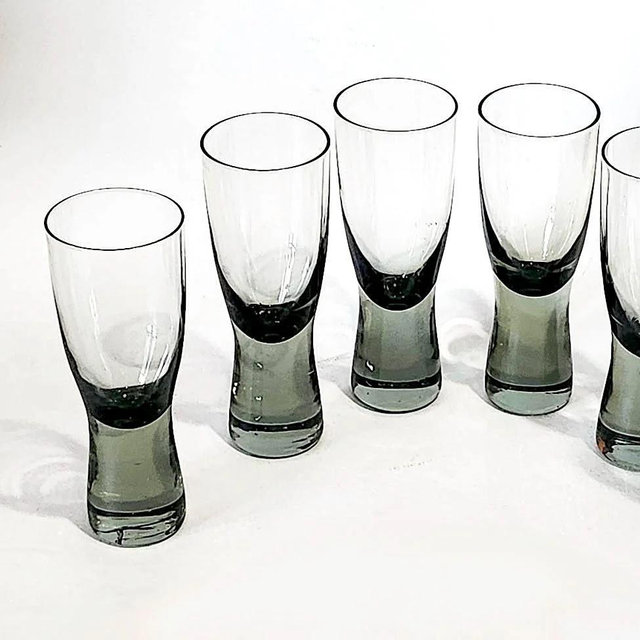 1960s Shot/Cordial/Aperitif Glasses Designed by Per Lutken for Holmegaard Canada Series, Set of 6