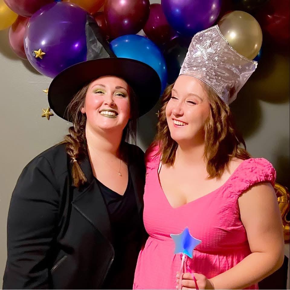 Our first Halloween together 💚💕 Elphaba and Glinda before it was cool
