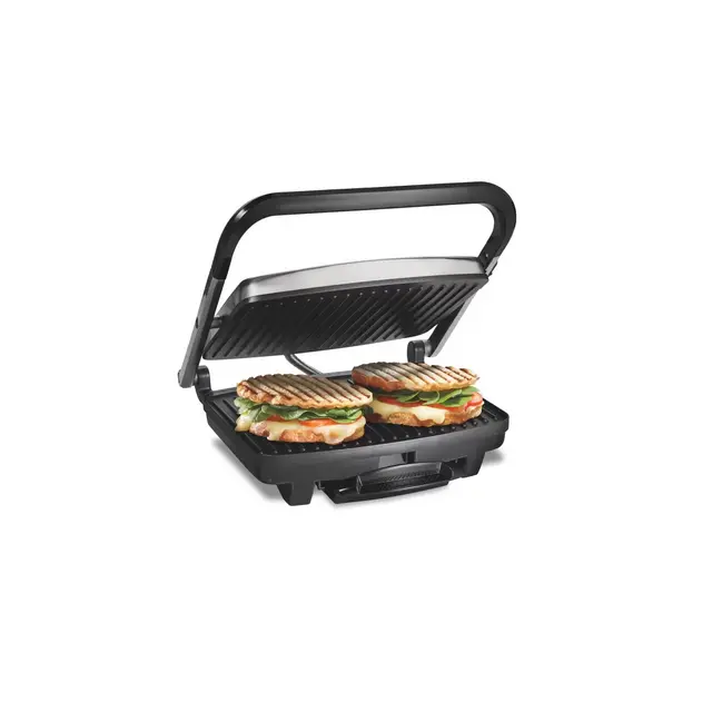 Hamilton Beach Panini Press Nonstick Indoor Grill Silver