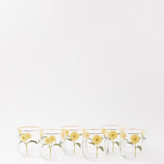 Bernadette Set of Six Sunflower Water Glasses