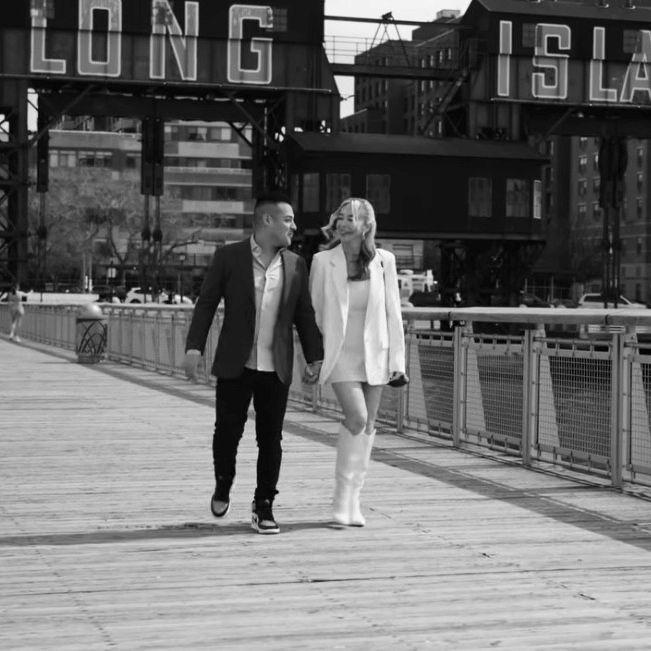Right before Damian popped the question!