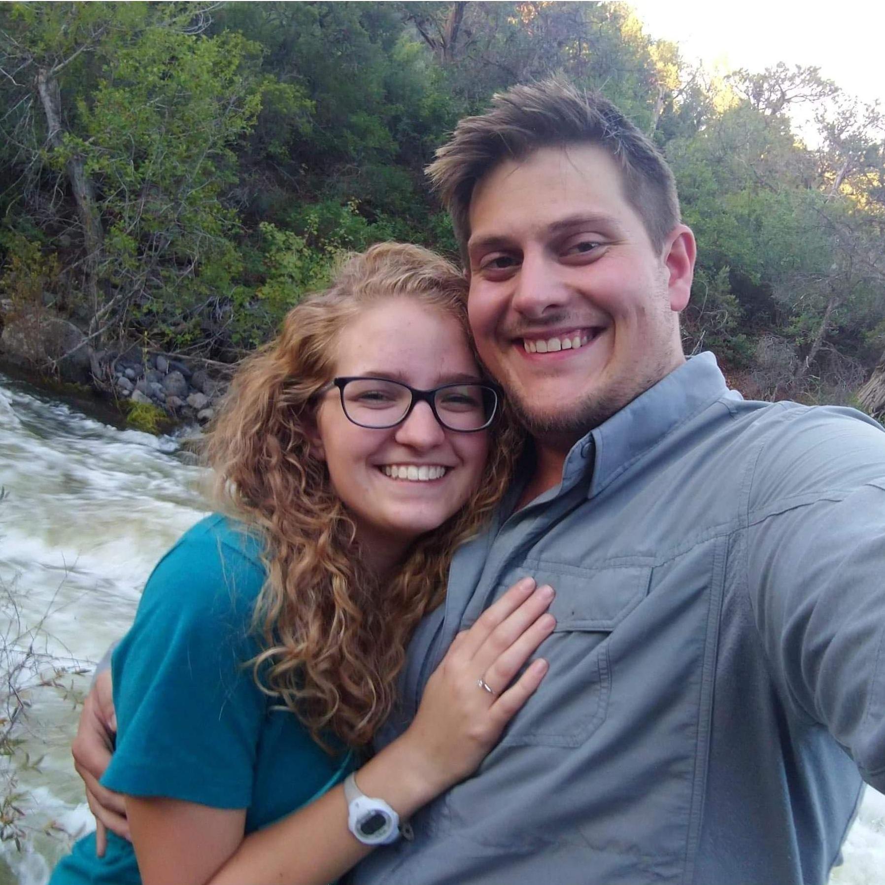 This was right after we got engaged! I had no idea Cameron was going to propose. We went on a hike and had a picnic dinner. Then he popped the question!