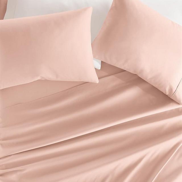 Linen Market Double-Brushed Microfiber Queen Sheet Set 4 Piece – Oeko-TEX Certified Ultra Soft & Wrinkle-Free - 16" Deep Pocket Sheets - Easy Care Queen Size - Blush