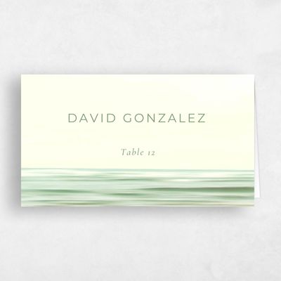 Bright Sage, Green Wedding Place Card - Dacosta