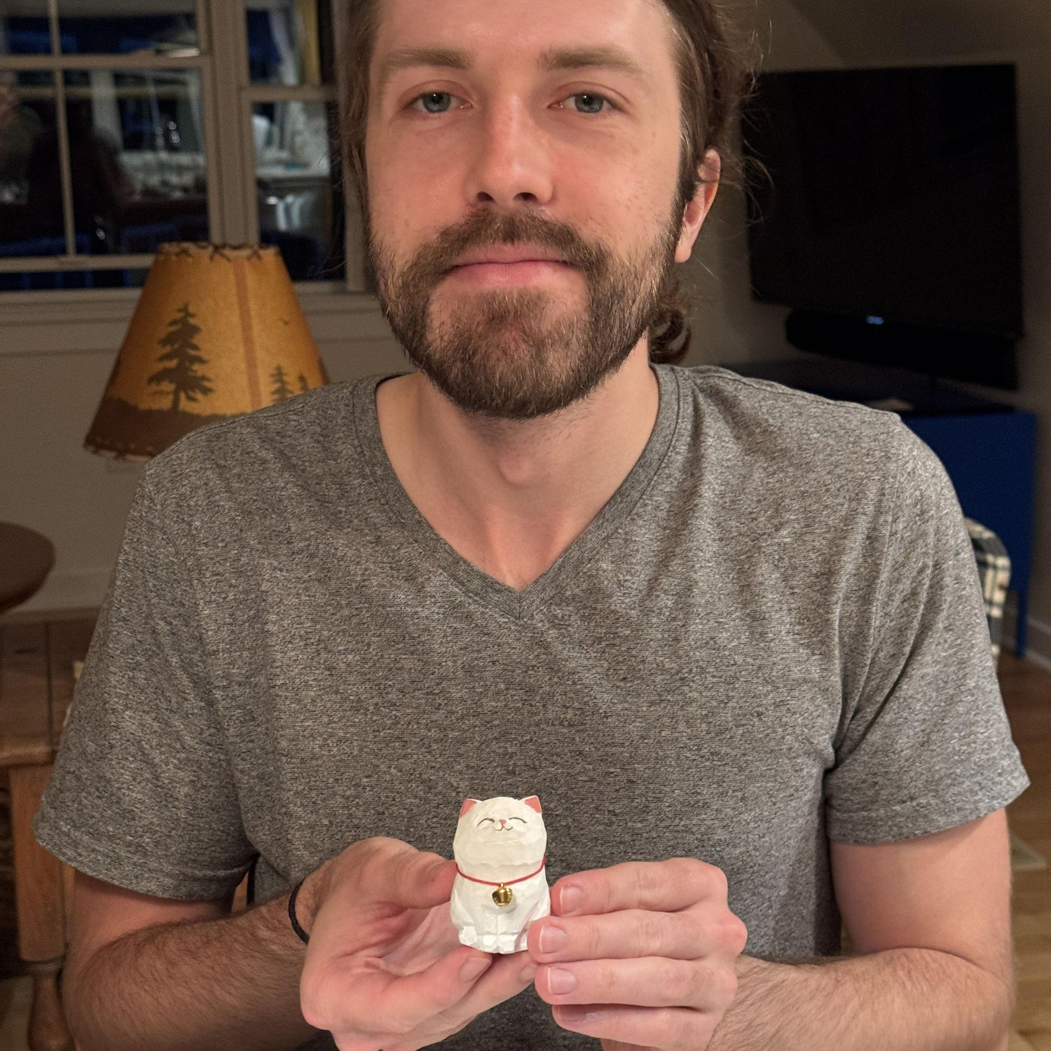 Brady holding the Cid he painted :)