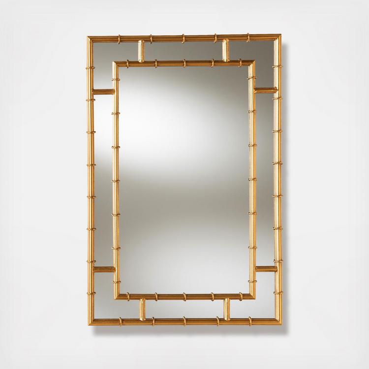 Baxton Studio, Adra Bamboo Accent Wall Mirror | Zola