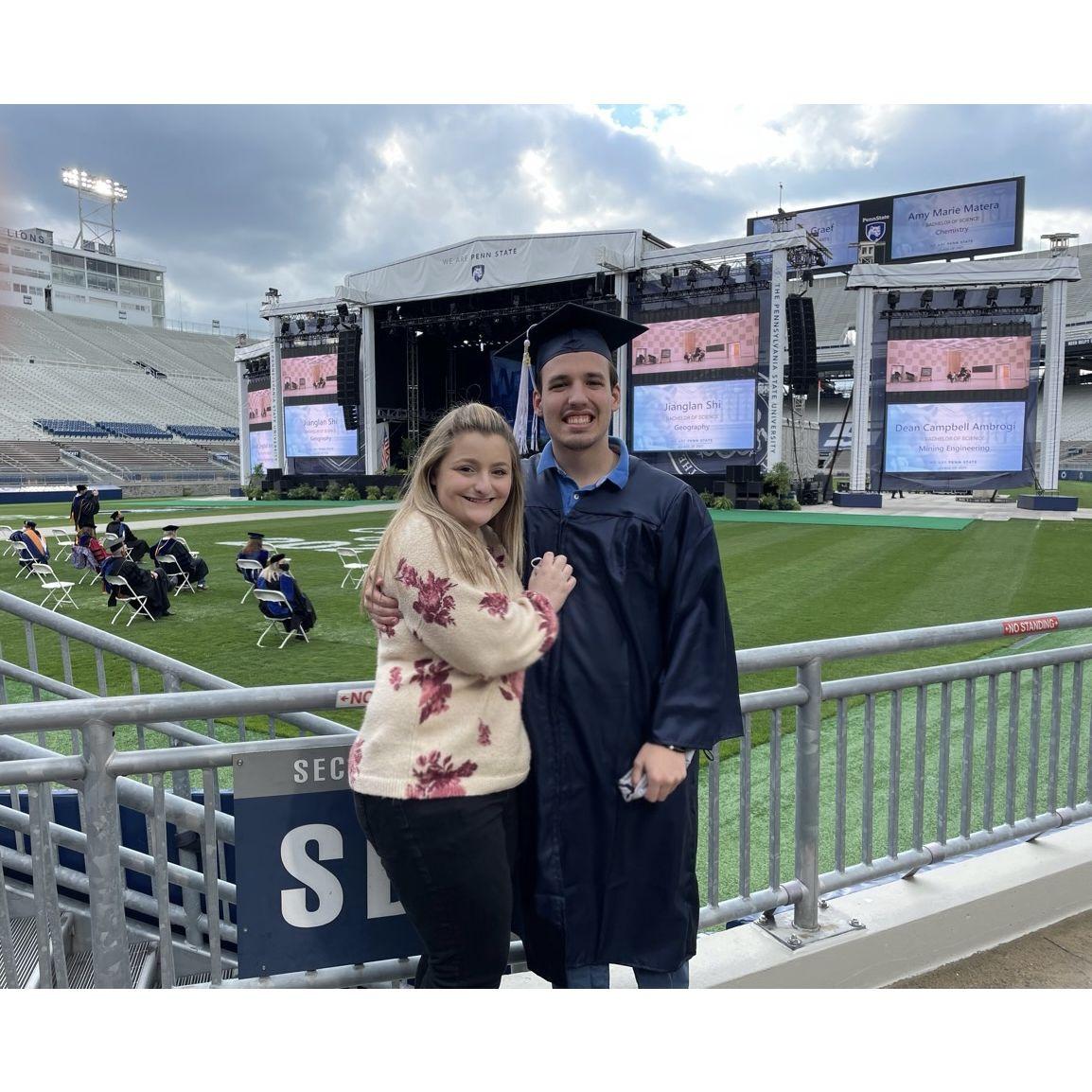 Thad graduated as a Marshal of his engineering class at Penn State