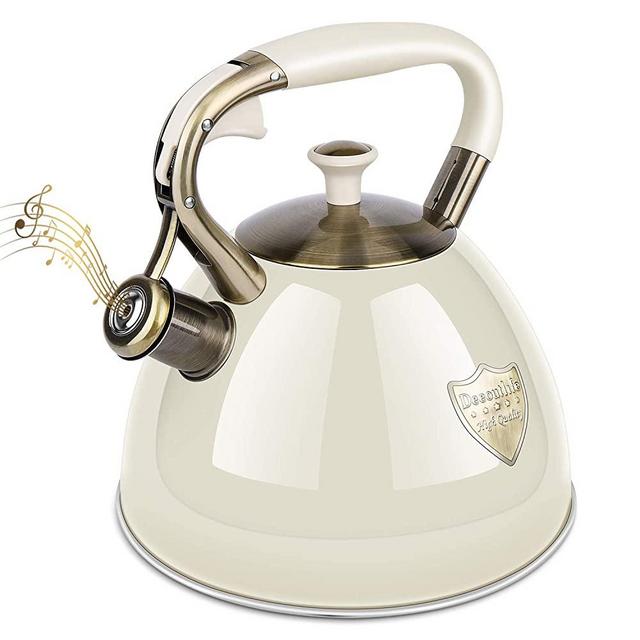 Tea Kettle Stove Top 3.17Quart Modern Whistling Tea Kettle-Surgical 5 Layer Stainless Steel Teakettle Teapot with Cool Toch Ergonomic Handle Teapot - Pot For Stove Top