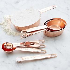 Williams Sonoma Copper Nesting Measuring Cups &Spoons, Regular Size
