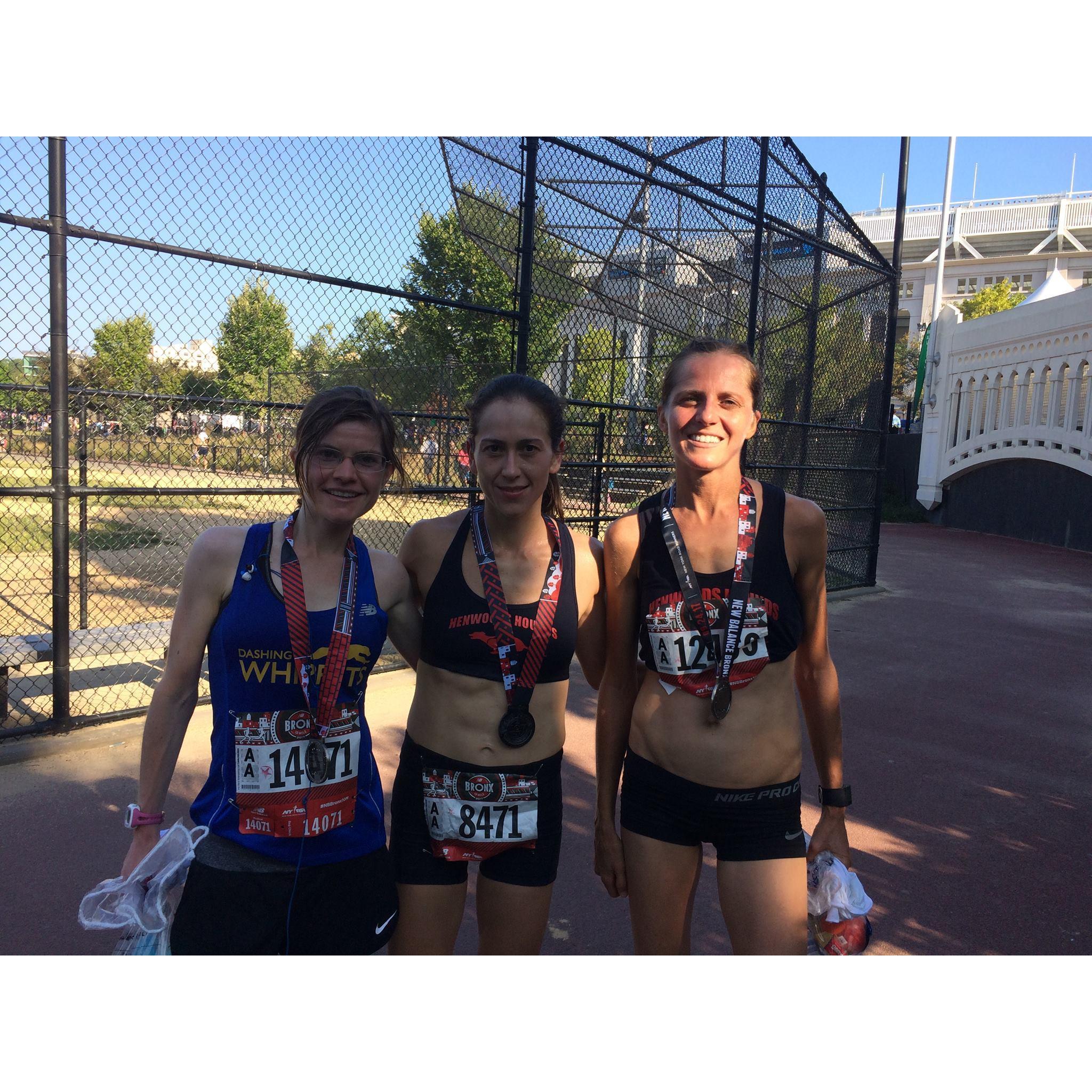 This was after the Bronx 10-miler in 2017. Love that race. I (barely) broke 60min; ran 59min 33 sec. Won $500 for top Bronx resident too. Check it: https://results.nyrr.org/runner/17670065/races :D