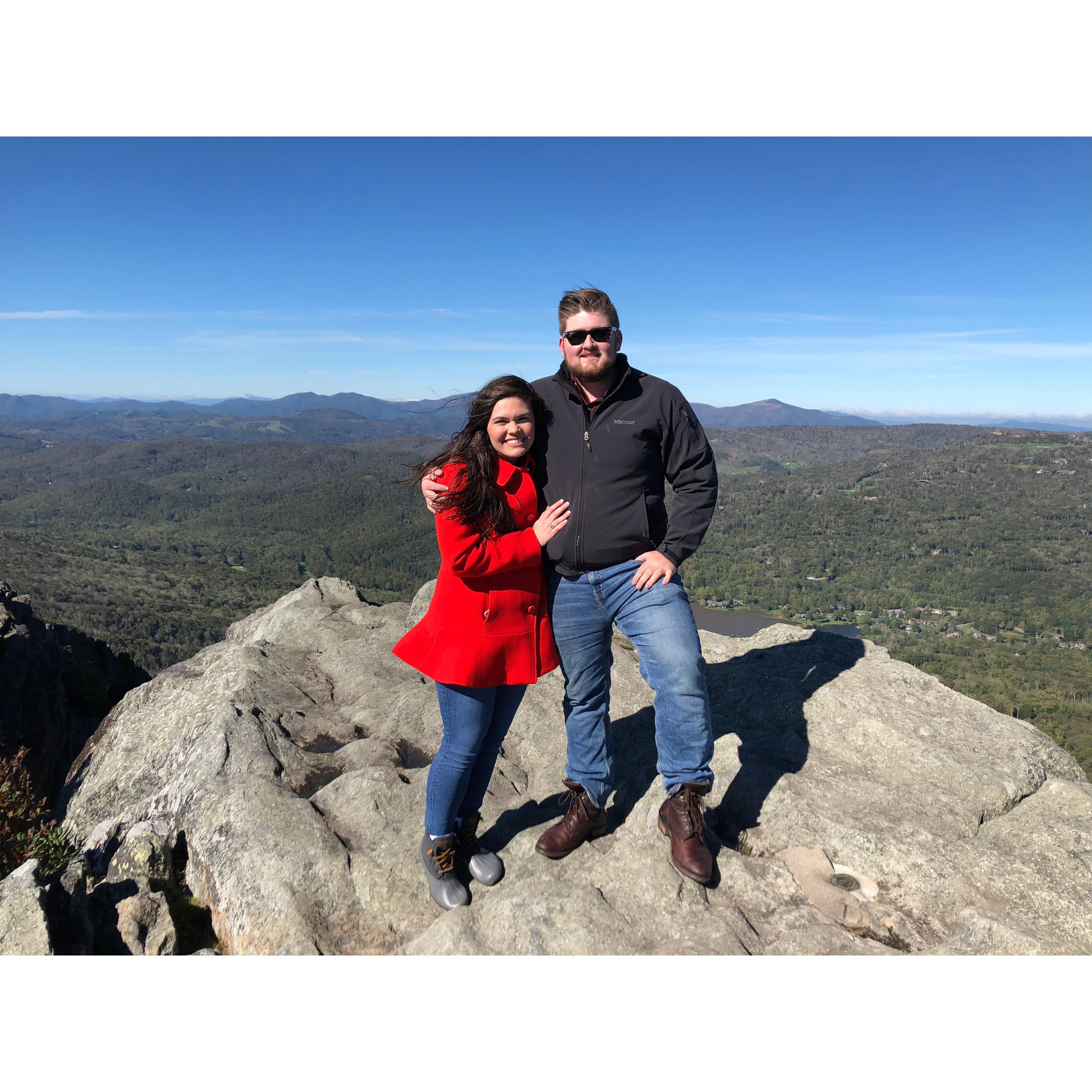 October 2018-Makenzi's trip to North Carolina to meet the Cobb Family. Picture on Grandfather Mountain.