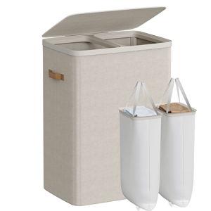 Laundry Basket, 2 sides, Cappuccino Beige