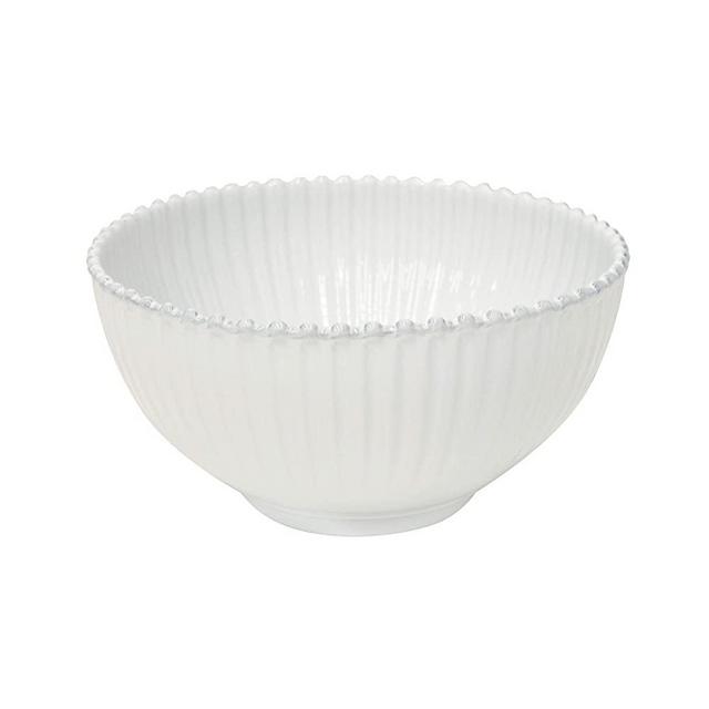Costa Nova, Pearl collection, Stoneware Dinnerware, Serving bowl, white, 11''
