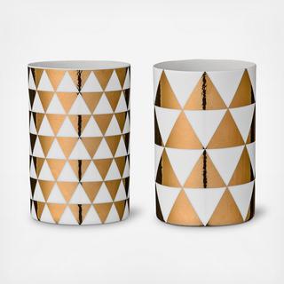 Triangle Votive Holder, Set of 2