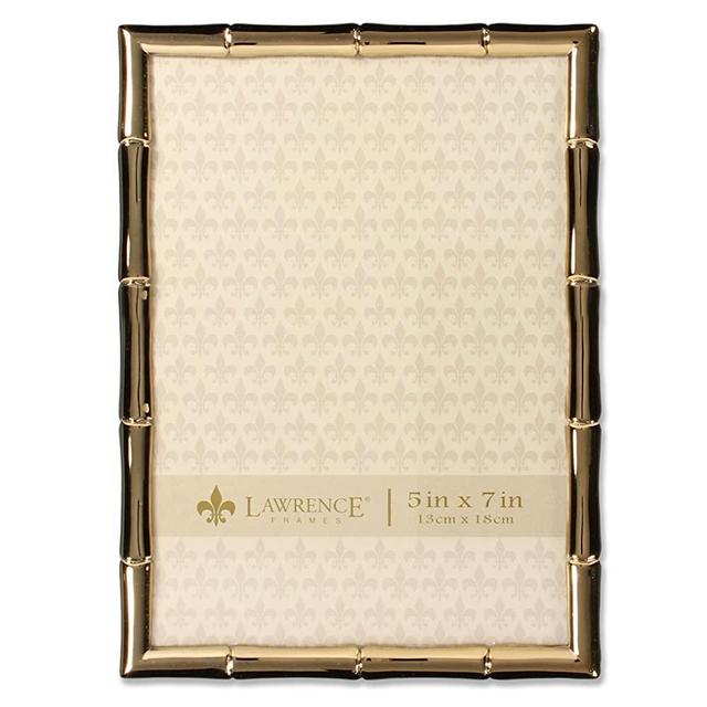 Lawrence Frames 5x7 Gold Metal Bamboo Design Picture Frame