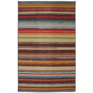 Avenue Stripe 5 ft. x 8 ft. Indoor/Outdoor Printed Patio Area Rug