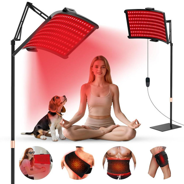 Red Light Therapy for Face and Body, 10-in-1 Multifunction Red Light Therapy Lamp with Stand, 660nm Red Light & 850nm Near Infrared Light Therapy Device with Red Light Therapy Belt and Stand