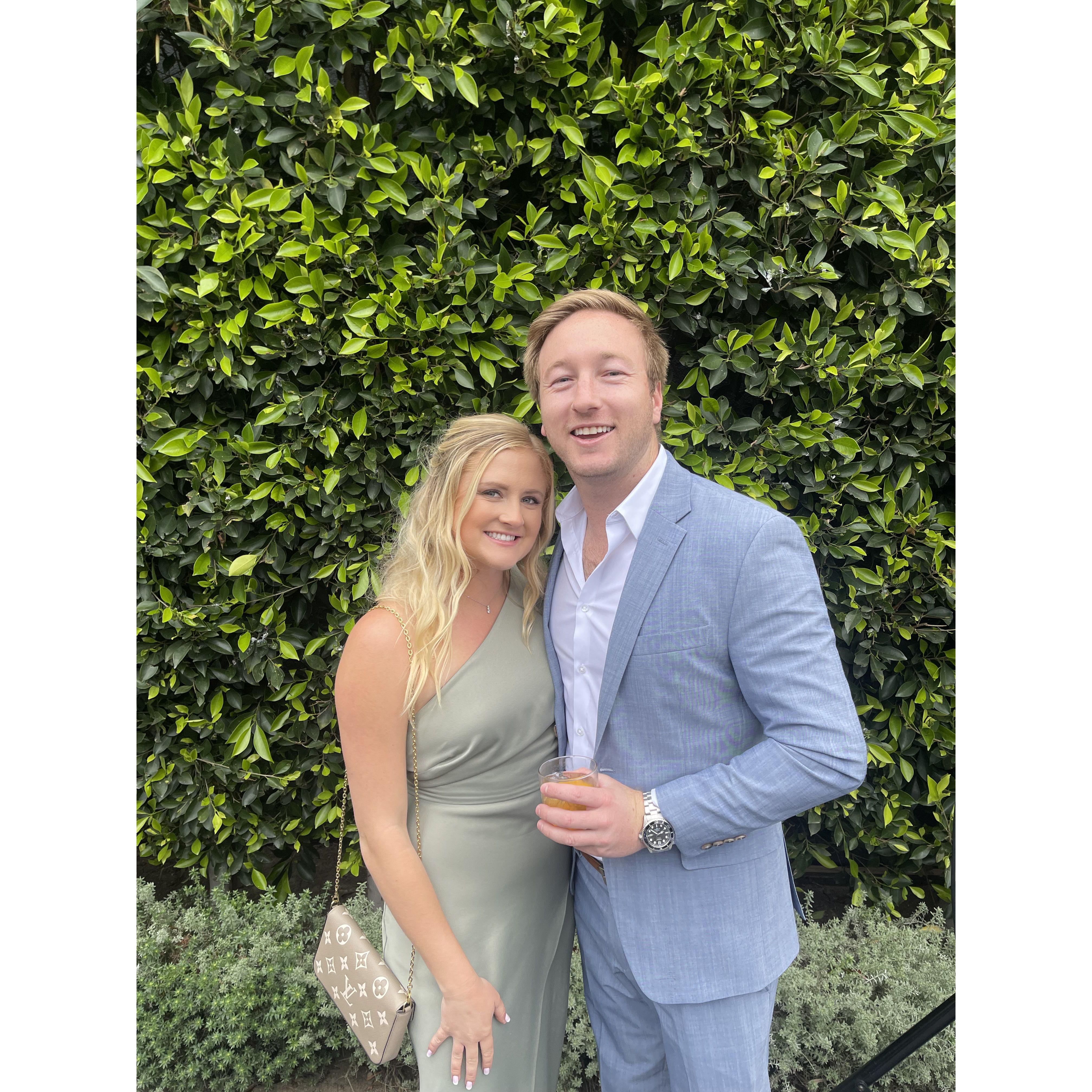 We absolutely love attending our friends' and family members' weddings! Since 2020, we have attended 19 weddings together! This photo is from Emilee and Jeff's wedding in Costa Mesa, California!