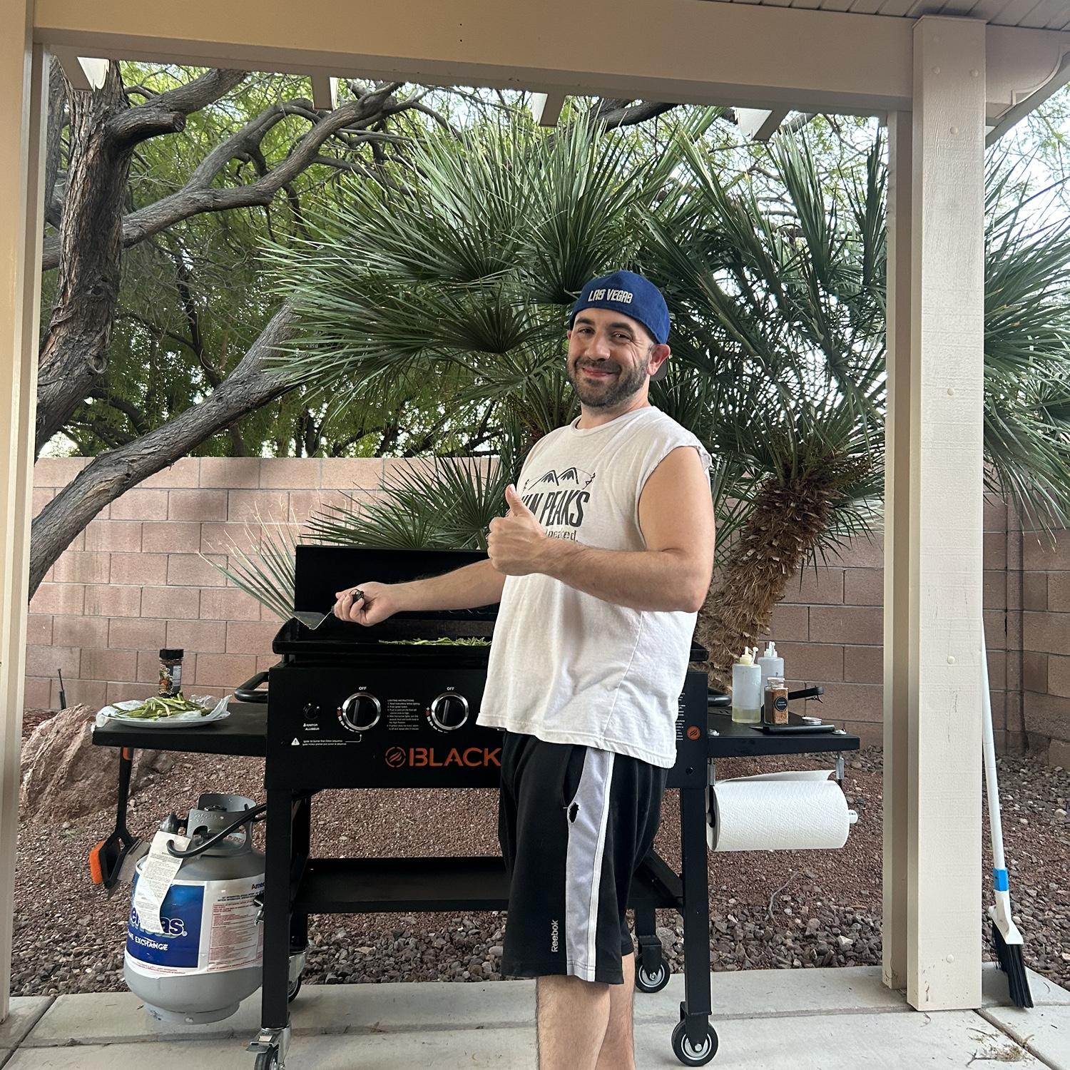 Justin in his happy place