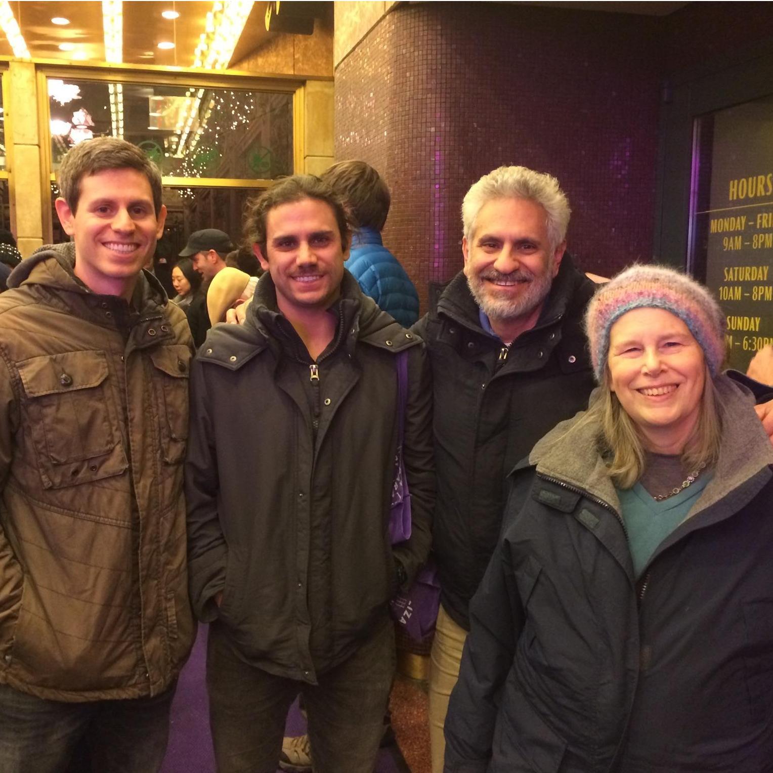 First Broadway show with the fam! Jersey Boys! Nov, 2014