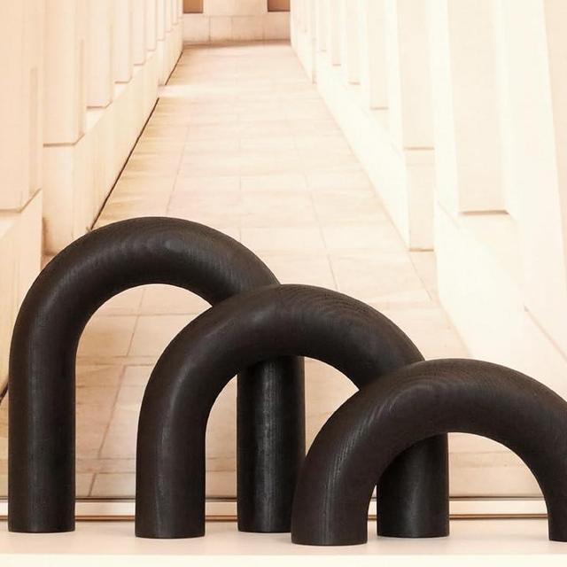 HMASYO 3Pcs Wood Arch Decorative Objects, Coffee Table Decor, Shelf Decor Aesthetic, Neutral Home Decor Accents for Living Room Bedroom, Modern Table Top Bookshelf Decor Boho Office Decor