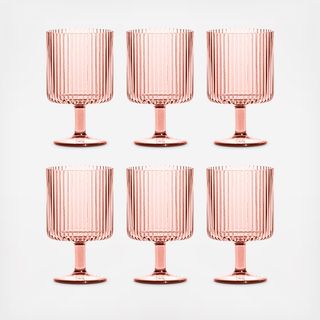 Mesa Acrylic Stacking Wine Goblet, Set of 6
