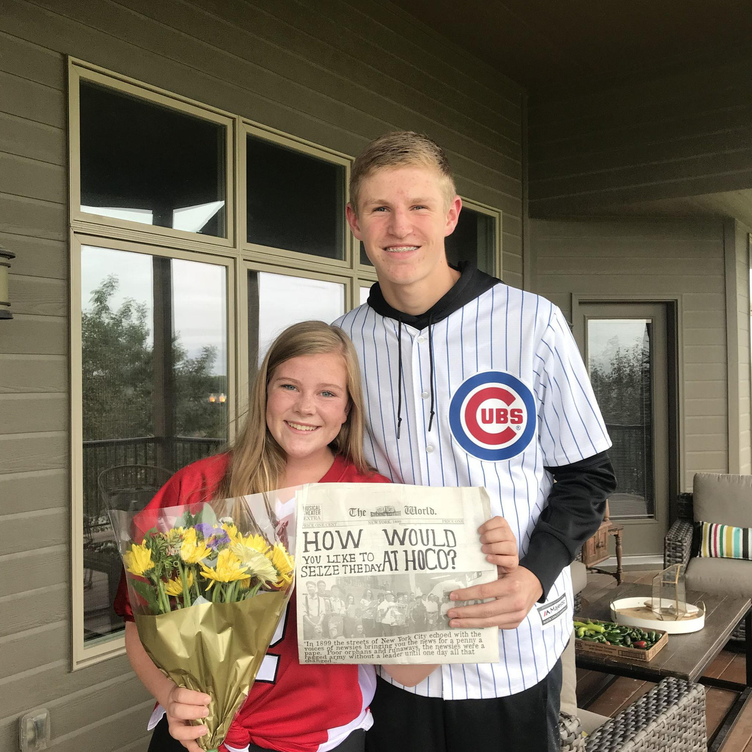 Our sophomore year homecoming! I SAID YES!