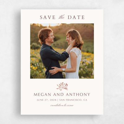 Brown Fall Wedding Save the Date - Palais Photo
