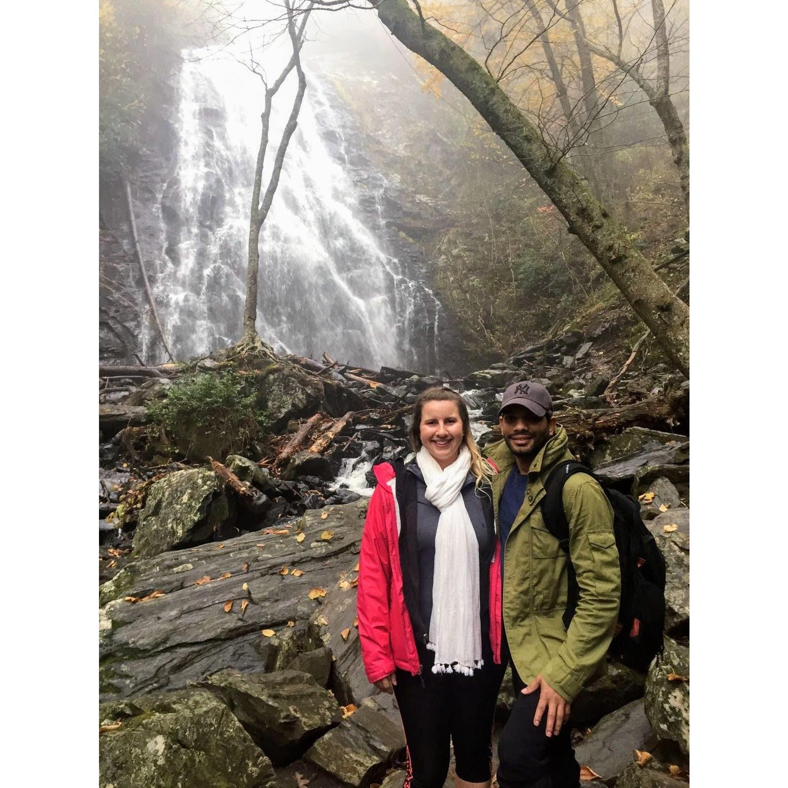 3rd Date: Hiking in Blue Ridge Mountains, Crabtree Falls, NC October 2017