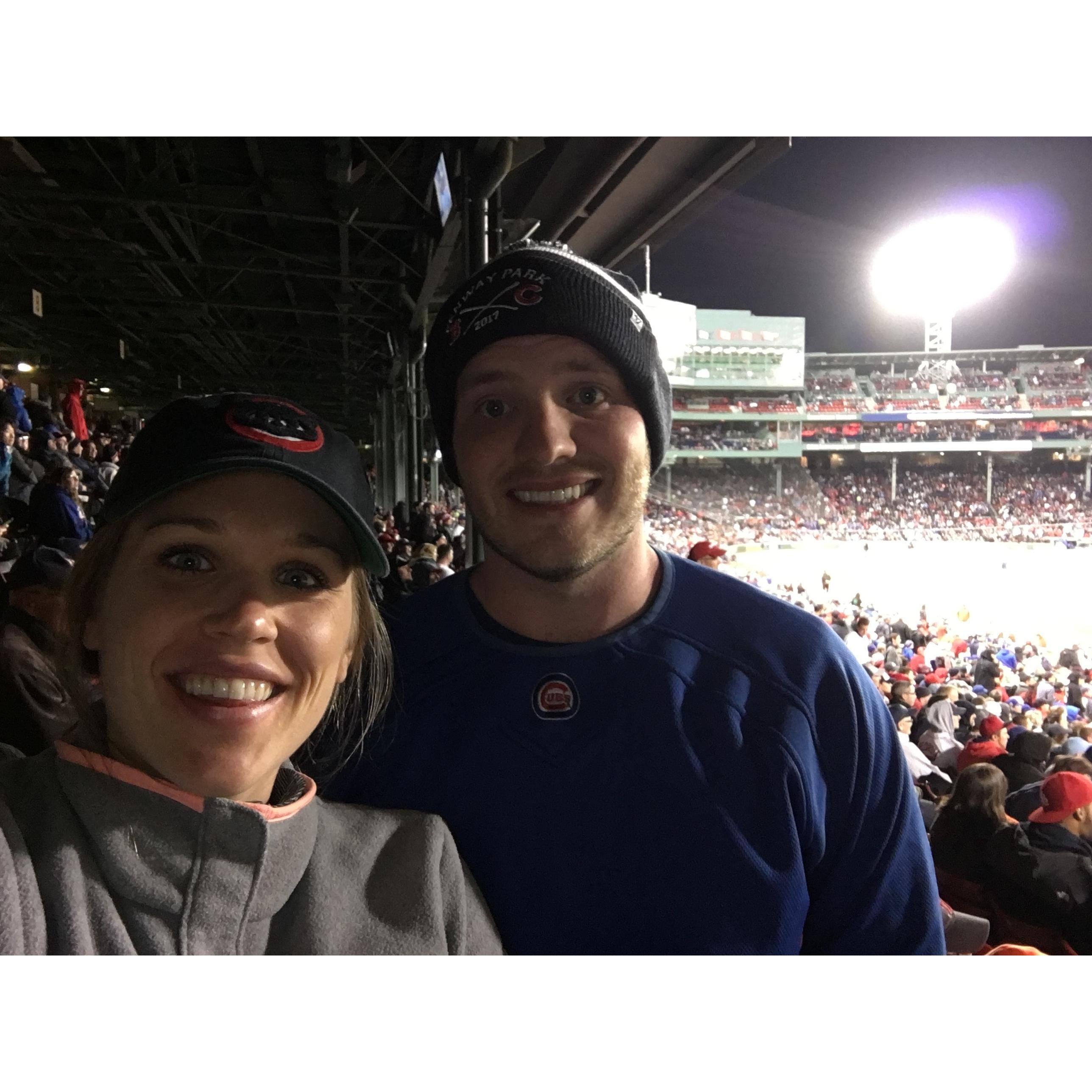 (April 2017) It was no coincidence that the Cubs were in Boston the same time we were. We got to see them play in Fenway Park and it was easily the coldest baseball game we've ever been to.