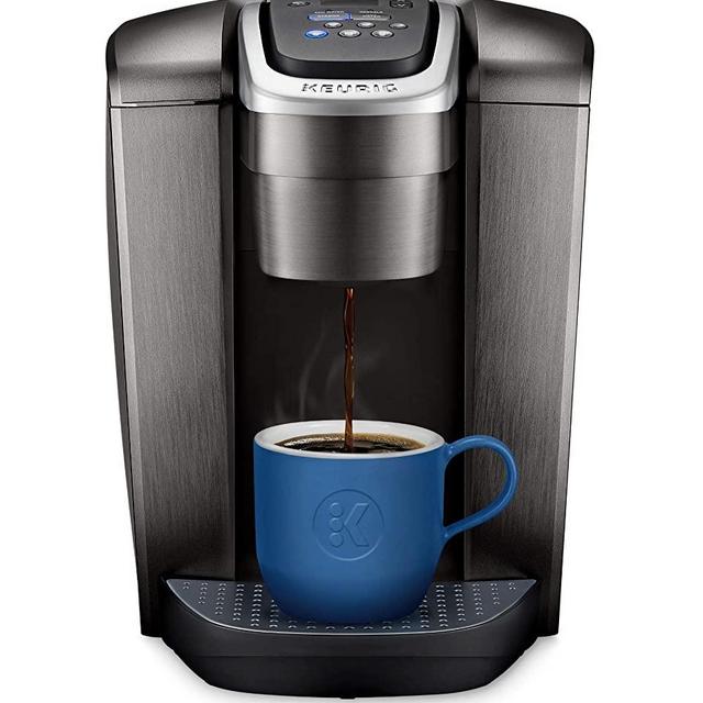 Keurig K-Elite Coffee Maker, Single Serve K-Cup Pod Coffee Brewer, With Iced Coffee Capability, Brushed Slate (Renewed), 12oz Steel Brew Size, Programmable,