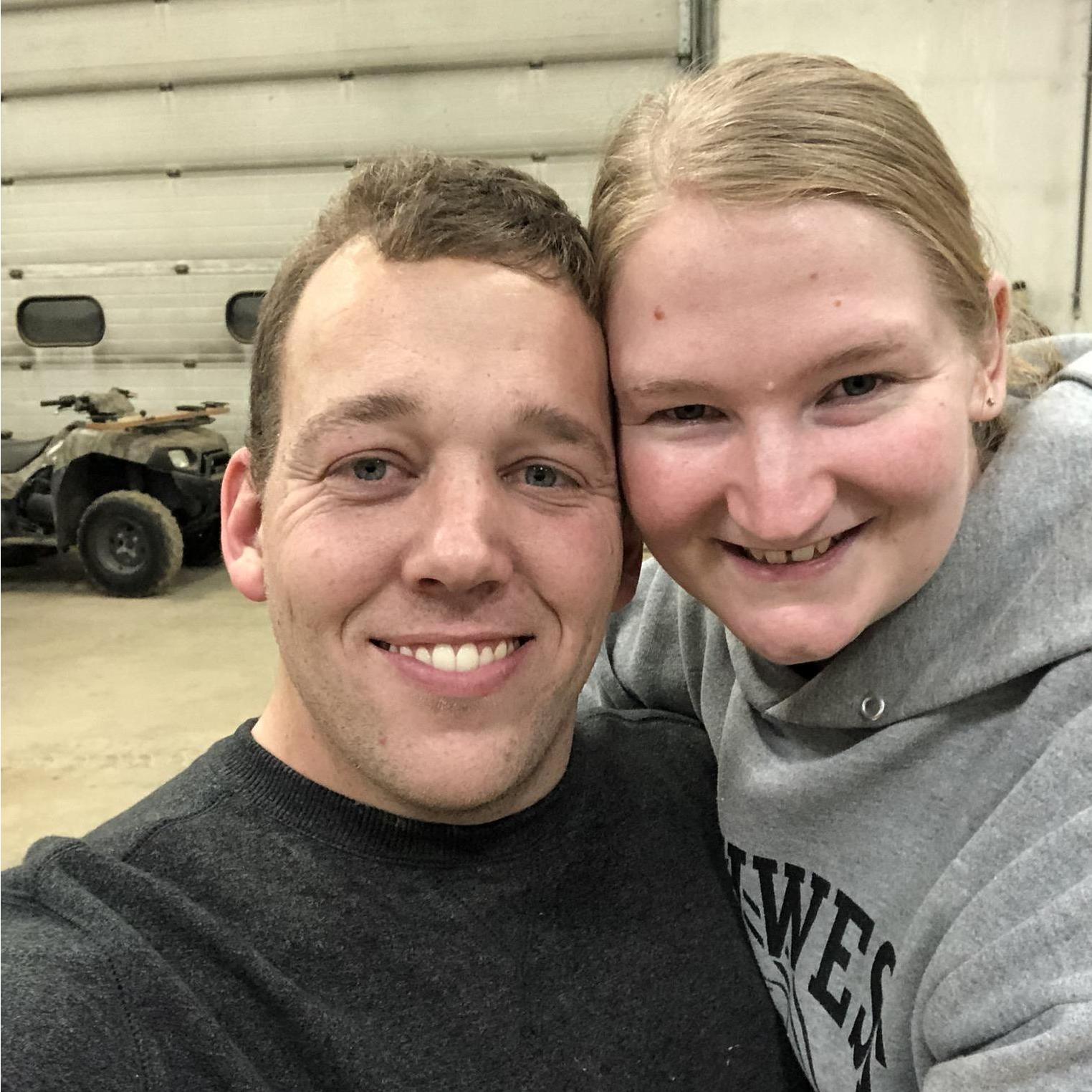 Phil and Katie working in the shop! Katie learned how to use a drill! ;)