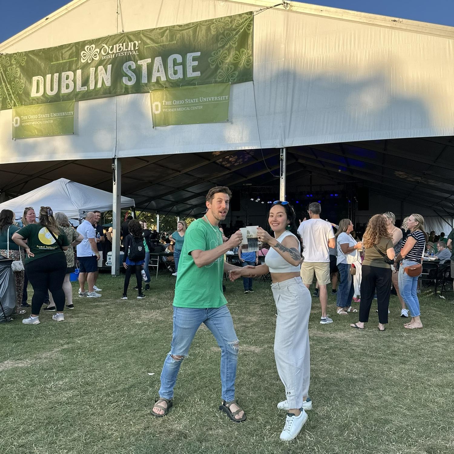 Irish Colombian! First Dublin fest together and growing Caro's love for Guinness