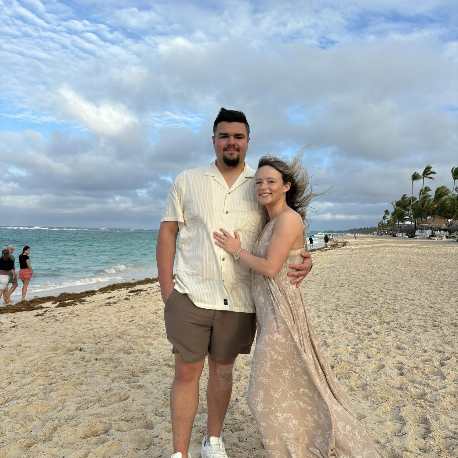 Nick proposed in Punta Cana, April 2025