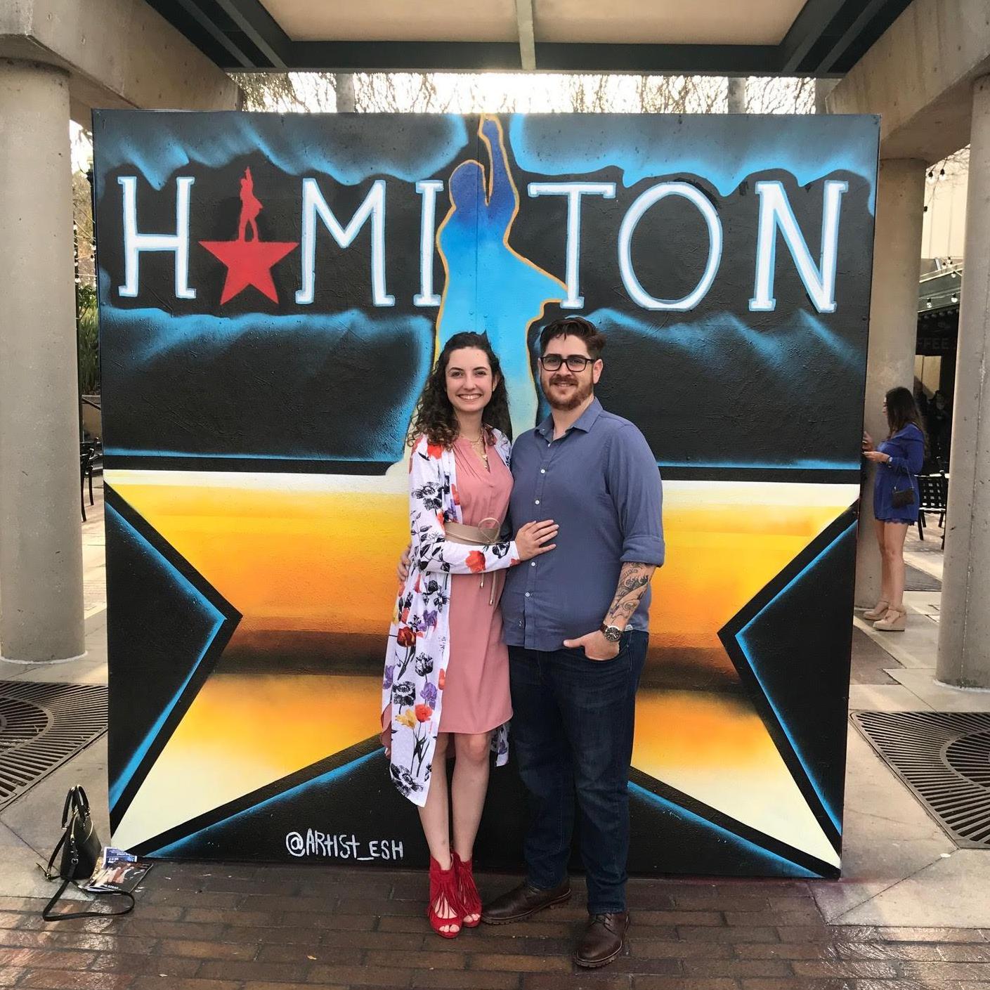 This photo was taken right after we FINALLY got to see Hamilton in person! Hamilton is one of our favorite musicals that we always sang in the car, and it was so exciting to get to see it in person!