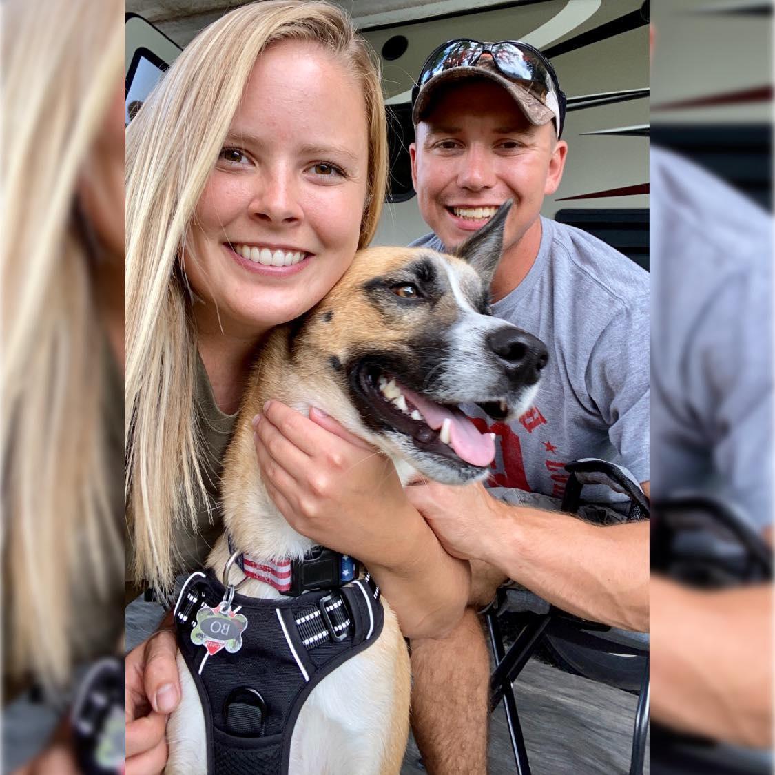 One of our many camping trips with Bo.