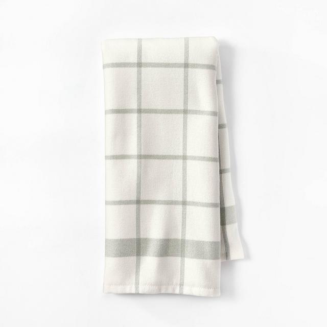 Dual Sided Terry Kitchen Towel Cream/Sage Green - Figmint™