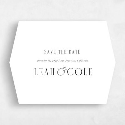 White Diamond Wedding Save the Date - Glen Landscape