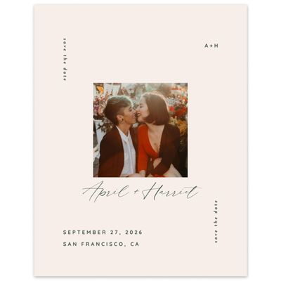 Linen, Beige Wedding Digital Save the Date - Gilmore Photo