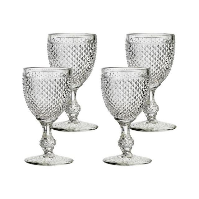 Vista Alegre Bicos Water Goblets, Set of 4, Clear